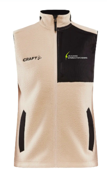Craft Adv Explore Pile Fleece Vest Ecru/Black W